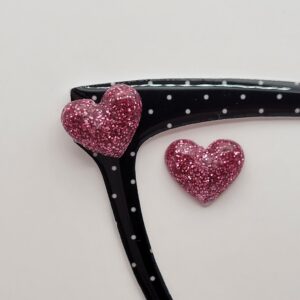 Pink Glitter Hearts #004