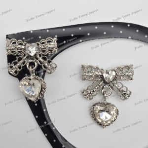 Silver Bow & Hearts #60
